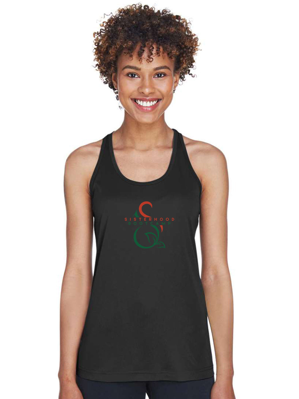 Sisterhood Bootcamp - Women's Racerback Moisture-Wicking Tank Top