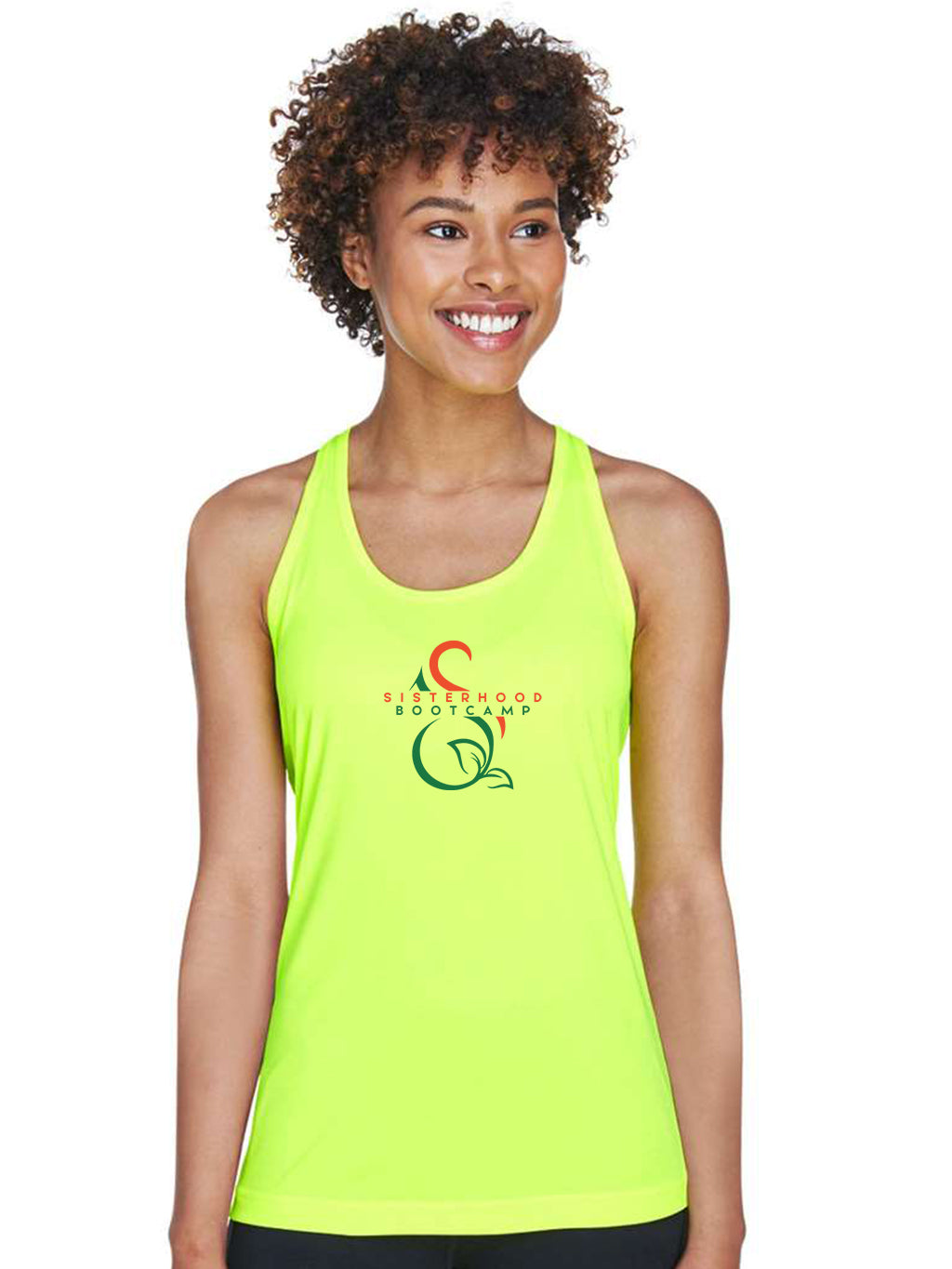 Sisterhood Bootcamp - Women's Racerback Moisture-Wicking Tank Top