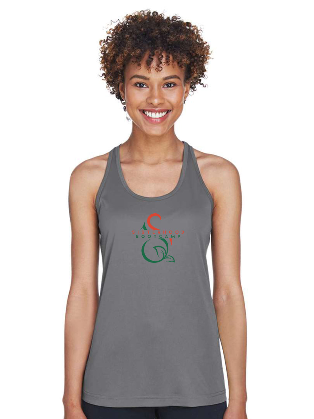 Sisterhood Bootcamp - Women's Racerback Moisture-Wicking Tank Top