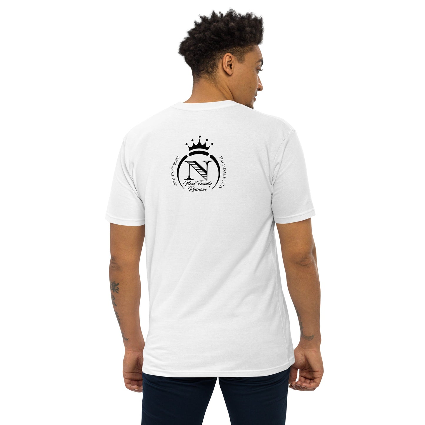Neal Family Reunion, 2023 - Men’s Premium Heavyweight T-Shirt, White