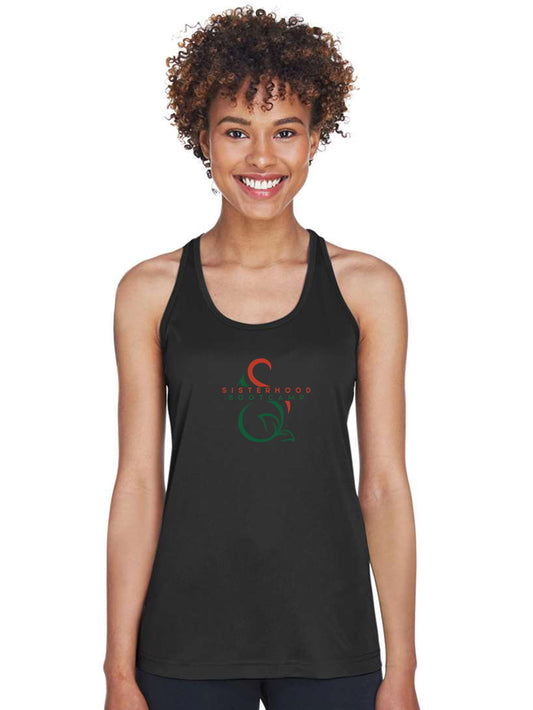 Sisterhood Bootcamp - Women's Racerback Moisture-Wicking Tank Top