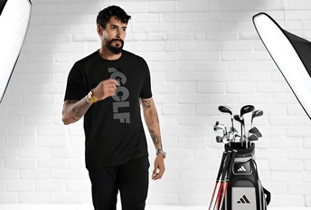 iGOLF iCON "All-Day" Tee [Black] - Premium, Short Sleeve, Mid-Weight, Unisex T-Shirt