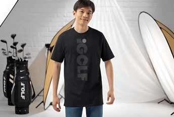 iGOLF iCON "All-Day" Tee [Charcoal] - Premium, Short Sleeve, Mid-Weight, Unisex T-Shirt